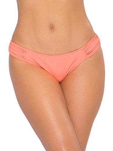 Smart & Sexy Damen Swim Secret Side Ruched Bikini Bottom Bikinihose, Peach Luster, Medium von Smart & Sexy