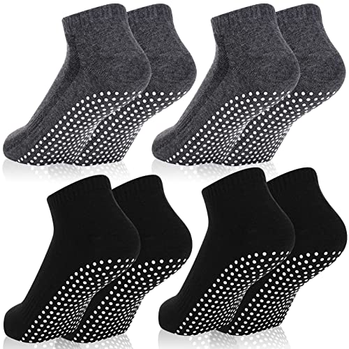 Smilcloud 4 Paar Stoppersocken Damen Herren, Yoga Socken Antirutsch für Damen, Rutschfeste Socken mit Noppen für Pilates, Ballett, Krankenhaus, Zuhause von Smilcloud