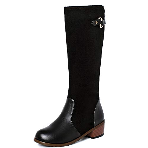 Smilice Damen Flach Stiefel Fashion Langschaft Stiefel von Smilice