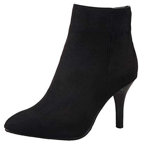 Smilice Damen Kurzschaft Stiefel mit Stiletto Absatz (Schwarz, 37 EU) von Smilice