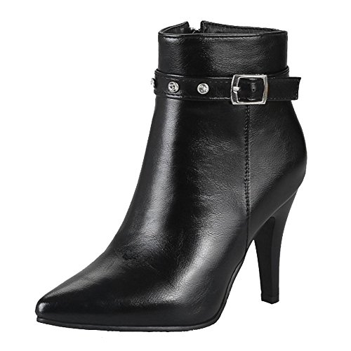 Smilice Damen Stiefel mit Absatz Reißverschluss Stiefeletten von Smilice