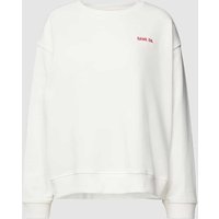 Smith and Soul Sweatshirt mit Statement-Stitching Modell 'GAME ON' in Offwhite, Größe XS von Smith and Soul