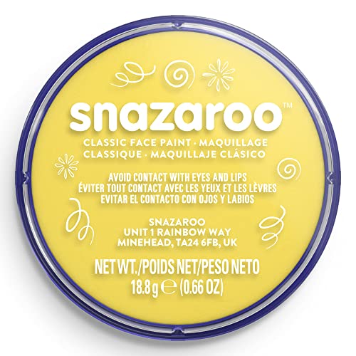 Snazaroo 1118222 Schminkfarbe - Gelb leuchtend, 18ml Topf - hautfreundliche Gesichtschminke auf Wasserbasis, wasservermalbar, parabenfrei, Face & Bodypaint Farbe für Kinder & Erwachsene Snazaroo 1118222 Schminkfarbe - Gelb leuchtend, 18ml Topf - hautfreundliche Gesichtschminke auf Wasserbasis, wasservermalbar, parabenfrei, Face & Bodypaint Farbe für Kinder & Erwachsene von Snazaroo