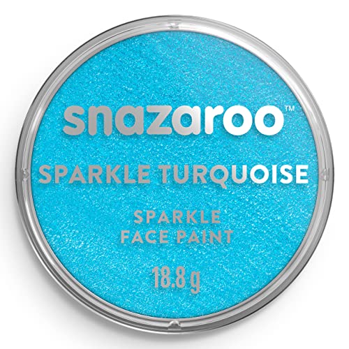 Snazaroo 1118481 Schminkfarbe - Schimmernd Türkis, 18ml Topf - hautfreundliche Gesichtschminke auf Wasserbasis, wasservermalbar, parabenfrei, Face & Bodypaint Farbe für Kinder & Erwachsene Snazaroo 1118481 Schminkfarbe - Schimmernd Türkis, 18ml Topf - hautfreundliche Gesichtschminke auf Wasserbasis, wasservermalbar, parabenfrei, Face & Bodypaint Farbe für Kinder & Erwachsene von Snazaroo
