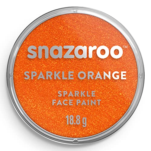 Snazaroo 1118531 Schminkfarbe - Schimmernd Orange, 18ml Topf - hautfreundliche Gesichtschminke auf Wasserbasis, wasservermalbar, parabenfrei, Face & Bodypaint Farbe für Kinder & Erwachsene Snazaroo 1118531 Schminkfarbe - Schimmernd Orange, 18ml Topf - hautfreundliche Gesichtschminke auf Wasserbasis, wasservermalbar, parabenfrei, Face & Bodypaint Farbe für Kinder & Erwachsene von Snazaroo
