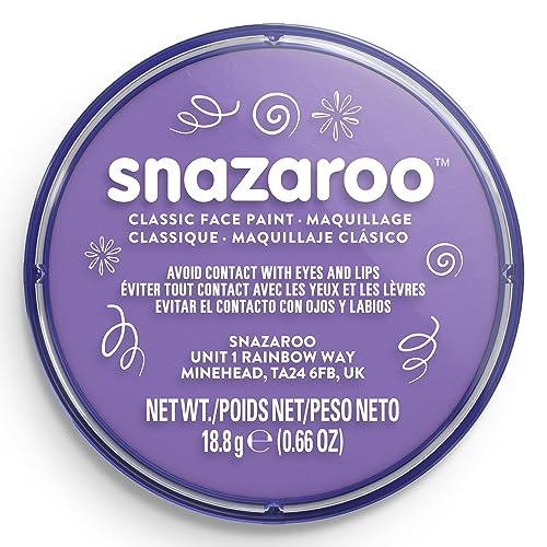 Snazaroo 1118877 Schminkfarbe - Flieder, 18ml Topf - hautfreundliche Gesichtschminke auf Wasserbasis, wasservermalbar, parabenfrei, Face & Bodypaint Farbe für Kinder & Erwachsene Snazaroo 1118877 Schminkfarbe - Flieder, 18ml Topf - hautfreundliche Gesichtschminke auf Wasserbasis, wasservermalbar, parabenfrei, Face & Bodypaint Farbe für Kinder & Erwachsene von Snazaroo
