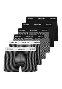 Herren Boxershorts mit farbigem Bund aus Bio-Baumwolle im 6er-Pack Herren Boxershorts mit farbigem Bund aus Bio-Baumwolle im 6er-Pack von Snocks