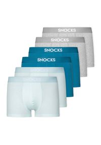 Herren Boxershorts mit farbigem Bund aus Bio-Baumwolle im 6er-Pack Herren Boxershorts mit farbigem Bund aus Bio-Baumwolle im 6er-Pack von Snocks