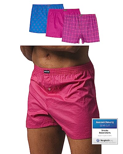 Snocks American Boxershorts Herren 3er-Pack aus Baumwolle - Gr. S-4XL - Weite Passform und lockerer Fit Snocks American Boxershorts Herren 3er-Pack aus Baumwolle - Gr. S-4XL - Weite Passform und lockerer Fit von Snocks