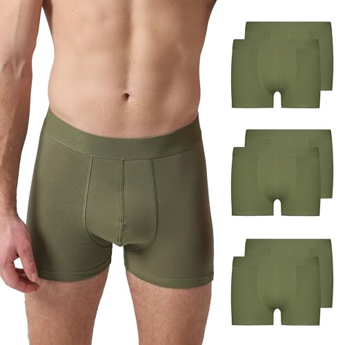 Snocks Boxershorts Herren Ohne Logo aus Bio-Baumwolle (6er Pack) - Atmungsaktiv und Ideal für Sport und Alltag - Kein juckendes Etikett - Unterhosen Herren - Gr.M, Farbe Olivine Snocks Boxershorts Herren Ohne Logo aus Bio-Baumwolle (6er Pack) - Atmungsaktiv und Ideal für Sport und Alltag - Kein juckendes Etikett - Unterhosen Herren - Gr.M, Farbe Olivine von Snocks