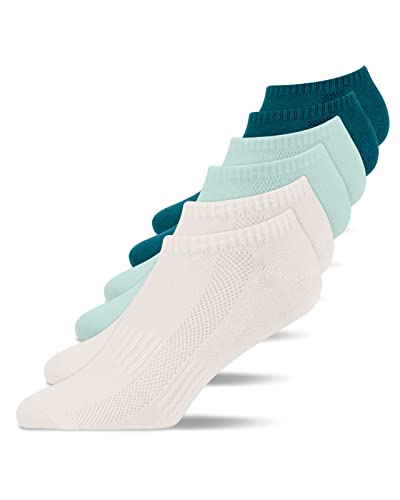 Snocks Männer und Frauen Sneaker Socken 6er Set Gr. 43-46 I Füßlinge passend für alle Schuhe I Dünne Socken auch für Hausschuhe geeignet I Egal ob für die Arbeit, Zuhause oder Gym I Mix8 von Snocks