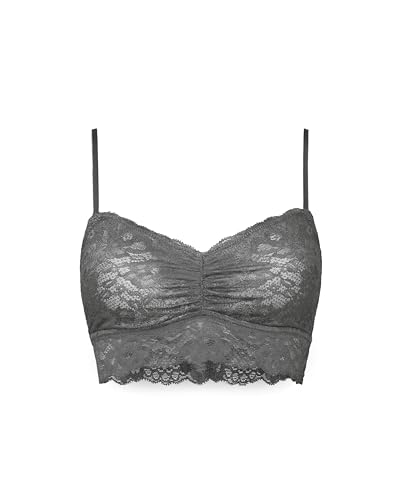 Snocks Spitzen BH gr.M - Grau - Bralette Damen Spitze - EIN Komfortables Bustier Damen Spitze für jeden Passform von Snocks