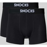 Snocks Boxershorts mit elastischem Logo-Bund im 2er-Pack in Black, Größe XXL Snocks Boxershorts mit elastischem Logo-Bund im 2er-Pack in Black, Größe XXL von Snocks