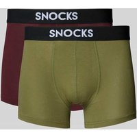 Snocks Boxershorts mit elastischem Logo-Bund im 2er-Pack in Bordeaux, Größe XXL Snocks Boxershorts mit elastischem Logo-Bund im 2er-Pack in Bordeaux, Größe XXL von Snocks