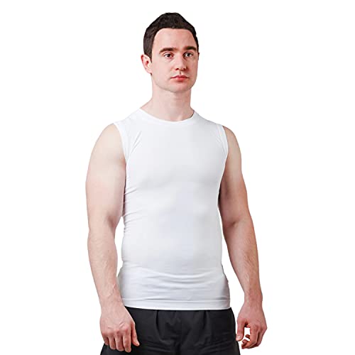 Sodacoda Herren Performance Funktions Unterhemd - Schnelltrocknend, Leicht, Enganliegend und Weich (Weiß XL) von Sodacoda