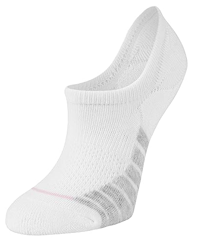 Sof Sole Damen Gepolsterte Performance Ultra unsichtbare Liner Socken mit rutschfestem Fersengriff, Multipack (6 Paar), Weiß, Schwarz, Grau, Rosa, Einheitsgröße von Sof Sole