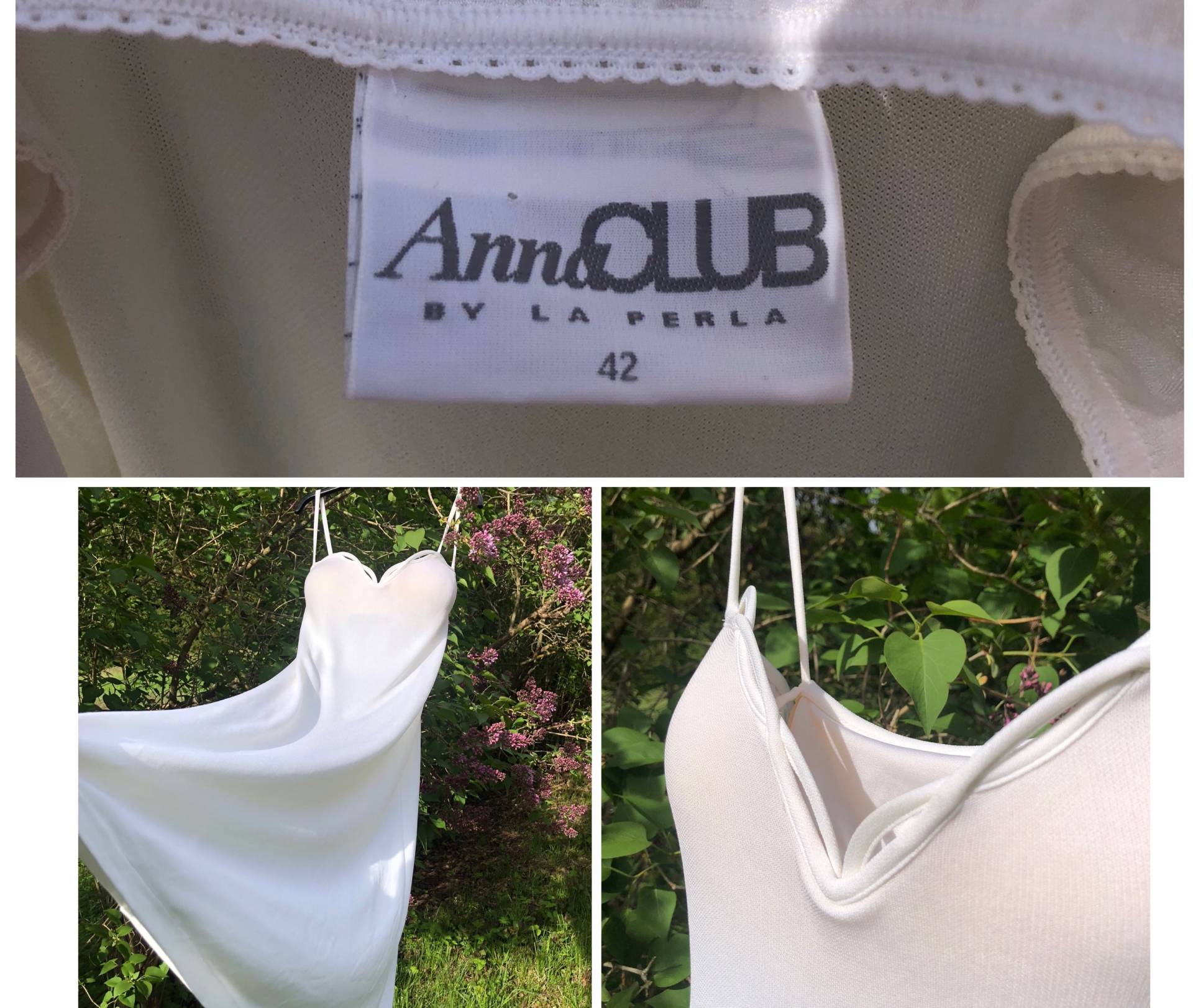 Anna Club La Perla Weißes Vintage Slip/strandkleid Sommerkleid Gr.s-M von Sofaundermapletree