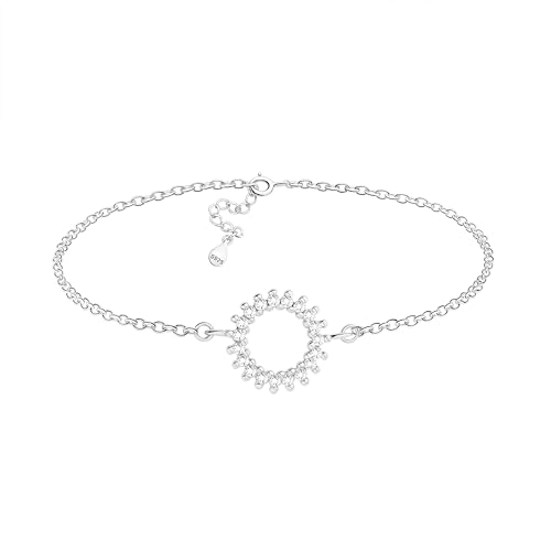 Sofia Milani - Damen Armband 925 Silber - mit Zirkonia Steinen - Kreis Ring Anhänger - 30003 von Sofia Milani