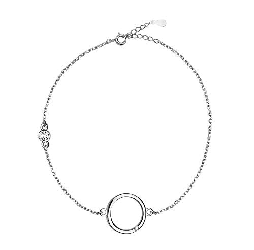 Sofia Milani - Damen Armband 925 Silber - mit Zirkonia Stein - Kreiser Ring Anhänger - 30139 von Sofia Milani