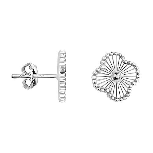 SOFIA MILANI - Damen Ohrringe 925 Silber - Geriffelte Blume Ohrstecker - E2108 von Sofia Milani