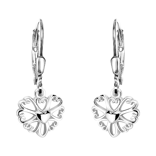 SOFIA MILANI - Damen Ohrringe 925 Silber - Herz Blumen Ohrhänger - E2270 von Sofia Milani