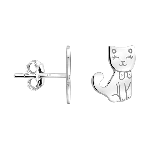 SOFIA MILANI - Damen Ohrringe 925 Silber - Katzen Ohrstecker - E2374 von Sofia Milani