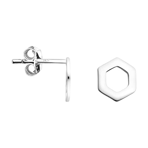 SOFIA MILANI - Damen Ohrringe 925 Silber - Sechseck Hexagon Ohrstecker - E1446 von Sofia Milani