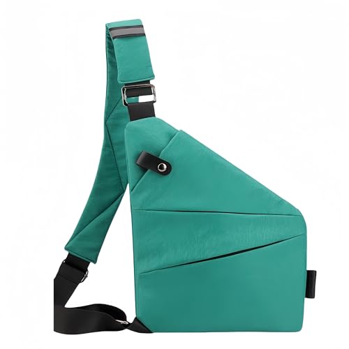 Sohodoo For Frauen und Männer, Reisetasche, Umhängetasche, Diebstahlsichere Schulter-Umhängetasche for Reisen im Freien, Mehrere Taschen, Taktische Tasche mit hoher Kapazität(Color:Green,Size:Left) von Sohodoo