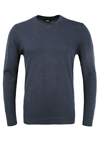 Solid Alegre Herren Strickpullover Feinstrick Pullover mit V-Ausschnitt, Größe:M, Farbe:Insignia Blue (194010) von Solid