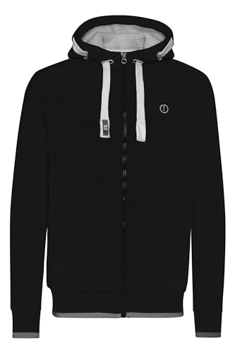 Solid BenjaminZip Pile Herren Sweatjacke Kapuzen-Jacke Zip-Hoodie Mit Teddy-Futter, Größe:M, Farbe:Black Pil (P9000) von Solid