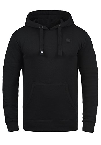 Solid Beno Herren Kapuzenpullover Hoodie Pullover Mit Kapuze Und Fleece-Innenseite, Größe:L, Farbe:Black (9000) von Solid