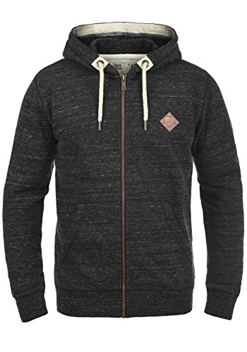 Solid Craig Herren Sweatjacke Kapuzenjacke Hoodie Mit Kapuze Und Reißverschluss, Größe:L, Farbe:Black (9000) von Solid