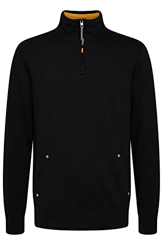 Solid Karan Troyer Herren Sweatshirt Pullover Sweater mit Stehkragen Regular Fit, Größe:XXL, Farbe:Black (194007) von Solid