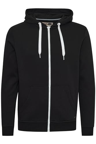 Solid Olli Ziphood Herren Sweatjacke Kapuzenjacke Hoodie Mit Kapuze Reißverschluss Und Fleece-Innenseite, Größe:L, Farbe:Black (9000) von Solid