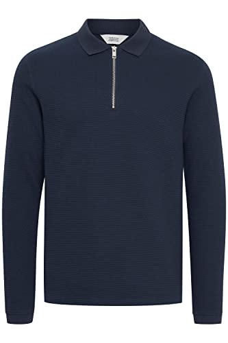 !Solid SDBrogan Herren Longsleeve Langarmshirt Shirt mit Polo-Kragen, Größe:M, Farbe:Insignia Blue (194010) von !Solid