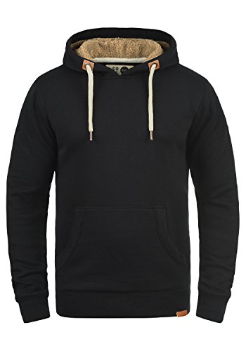 Solid TripHood Pile Herren Kapuzenpullover Hoodie Sweatshirt Mit Teddyfutter Meliert, Größe:3XL, Farbe:Black Pil (P9000) von Solid