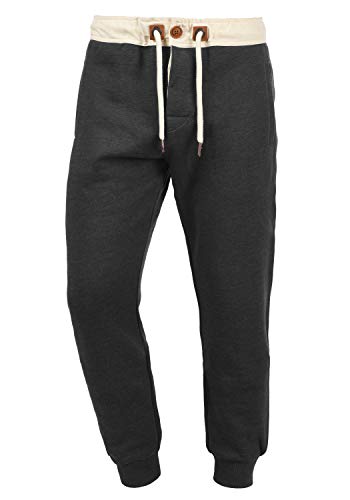 Solid TripPant Herren Sweatpants Jogginghose Sporthose mit Fleece-Innenseite und Kordel Regular Fit, Größe:S, Farbe:Dark Grey Melange (8288) von Solid