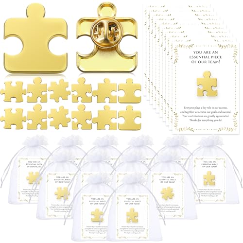 Solsew Anstecknadeln für Mitarbeiter, 6 Stile, Puzzleteil, Anstecknadeln mit Dankeskarten, Organza-Beutel, Team-Wertschätzung, Gebäudeanerkennung, Urlaubsgeschenke für Büroangestellte, 72 Sets Solsew Anstecknadeln für Mitarbeiter, 6 Stile, Puzzleteil, Anstecknadeln mit Dankeskarten, Organza-Beutel, Team-Wertschätzung, Gebäudeanerkennung, Urlaubsgeschenke für Büroangestellte, 72 Sets von Solsew