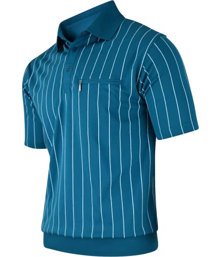 Soltice Herren Kurzarm Poloshirts, Karierte Kragen Hemd, Gestreifte Polo Shirts, Blousonshirts aus Baumwoll-Mix (M bis 3XL) (2XL, [D6] Türkis) von Soltice