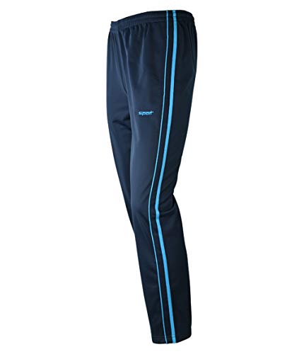 Soltice Herren Jogginghose aus Mikrofaser, Bequeme Freizeithose, leichte Sporthose, schnelltrocknend (M bis 3XL) (M, [B] Navy-Türkis) von Soltice