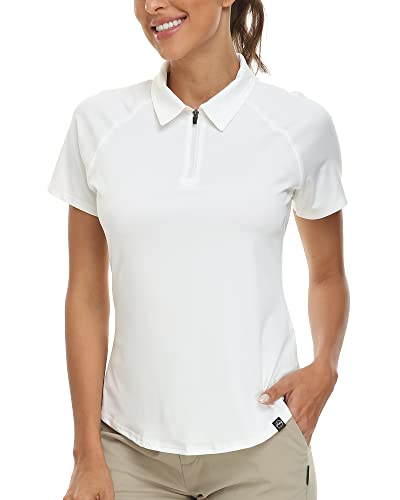 Soneven Golf Poloshirt Damen XS Kurzarm 1/4 Reißverschluss Atmungsaktiv Schnelltrocknend für Golf Tennis Freizeit Trainning Laufen von Soneven