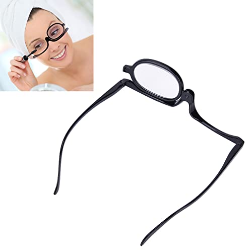 Vergrößern Make-up Brillen, Vergrößern Augen Make-up Brille Single Lens Rotierende Brille Frauen Make-up Essential Tool(Schwarz, 350) von Sonew