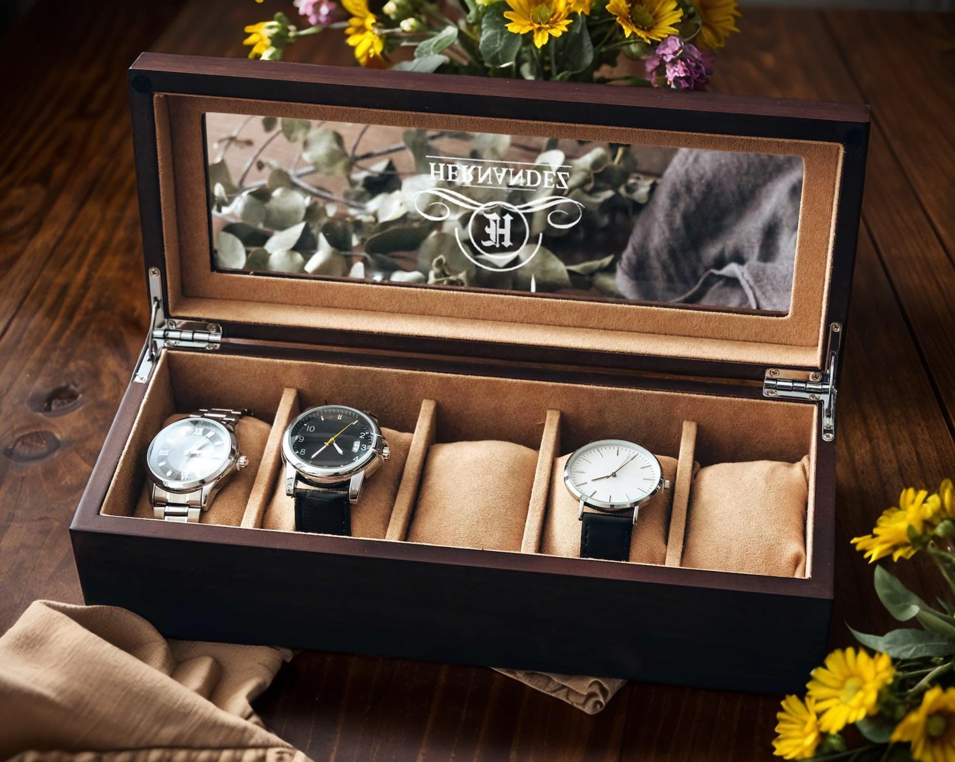 Personalized Engraved Watch Box, Storage Case, Custom Box For Men, Multi-Slot Christmas Gift, Birthday Gift Dad Personalized Engraved Watch Box, Storage Case, Custom Box For Men, Multi-Slot Christmas Gift, Birthday Gift Dad von Sonhha