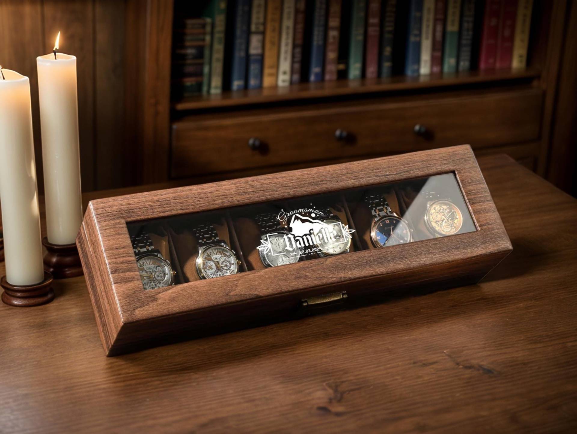 Personalized Watch Box, Custom Storage Case, Brown Leather Groomsmen Proposal Gifts, Best Man Gift, Christmas Gift Personalized Watch Box, Custom Storage Case, Brown Leather Groomsmen Proposal Gifts, Best Man Gift, Christmas Gift von Sonhha