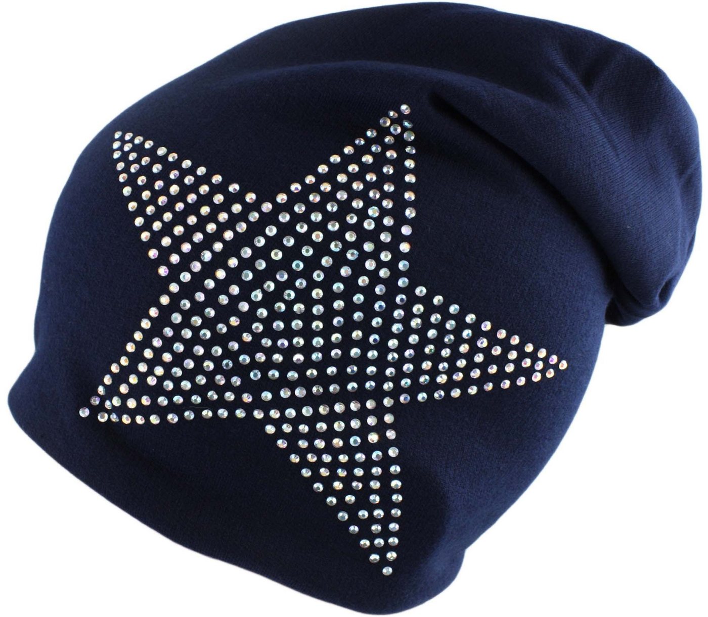 Sonia Originelli Beanie Kinder Fleece Beanie "Stern Strass" Steine Winter von Sonia Originelli