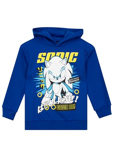 Sonic The Hedgehog Kapuzenpullover | Sonic Hoodie Kinder | Kapuzenpullover für Jungen | Blau | 128 von Sonic The Hedgehog