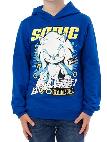 Sonic The Hedgehog Kapuzenpullover | Sonic Hoodie Kinder | Kapuzenpullover für Jungen | Blau | 140 von Sonic The Hedgehog