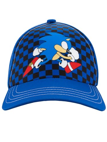 Sonic The Hedgehog Sonic Baseball Kappe | Sommer Basecap Kinder | Gaming Jungen Mütze | Sommerhüte | Blau von Sonic The Hedgehog