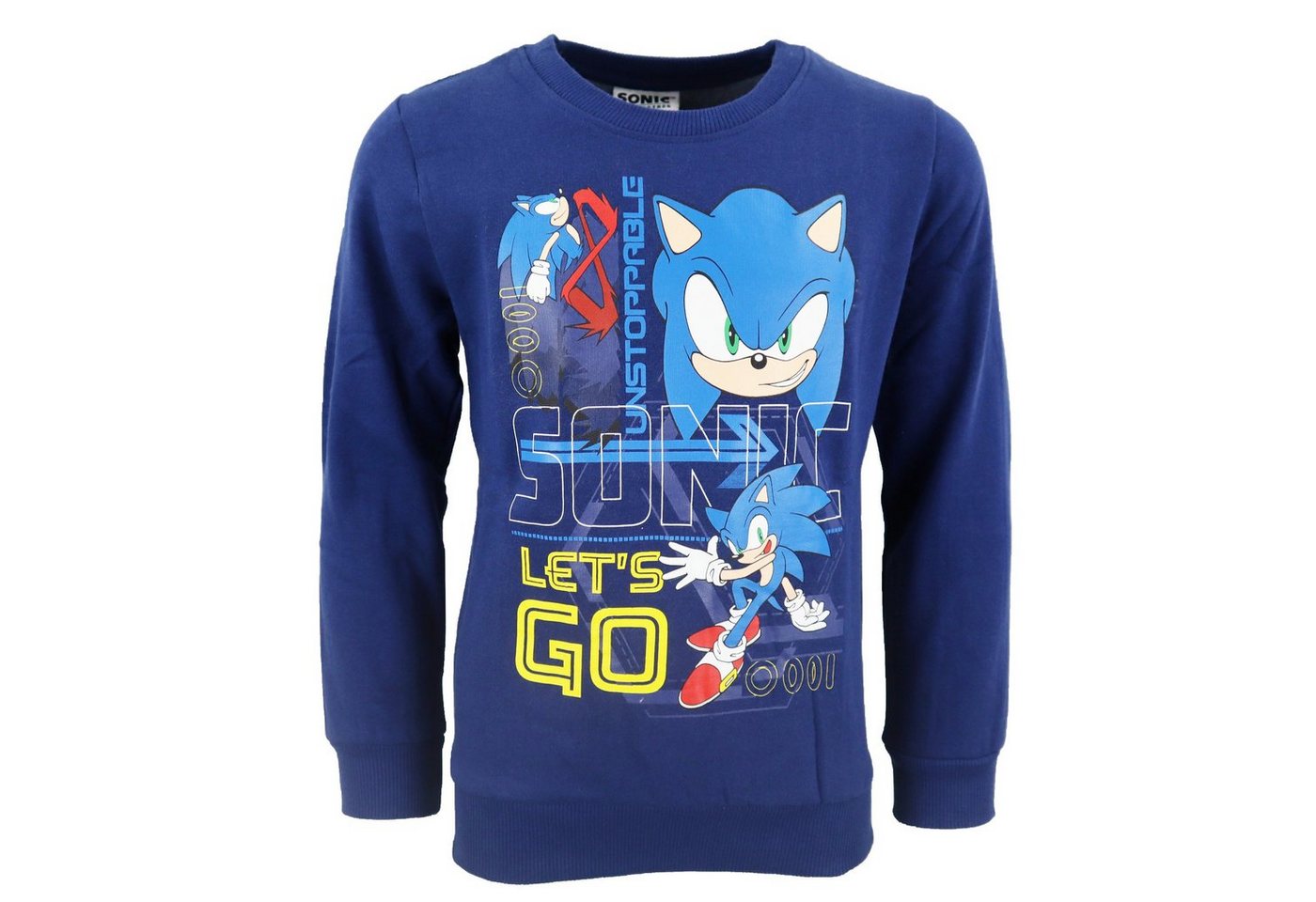 Sonic The Hedgehog Sweater Sonic the Hedgehog Kinder Jungen Pullover Pulli Gr. 104 bis 152, Blau von Sonic The Hedgehog