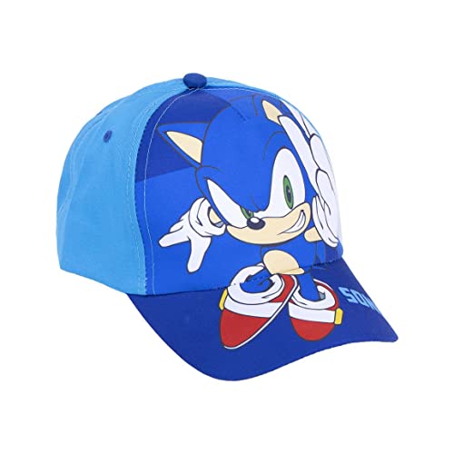 Sonic The Hedgehog Hut für Jungen, Baseball Kappe, Sonic Design, Sommermütze, Geschenk für Kinder, Verstellbare Hut | Blau von Sonic The Hedgehog